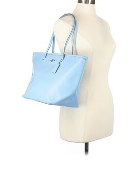 Coach Powder Blue Leather Shoulder Tote